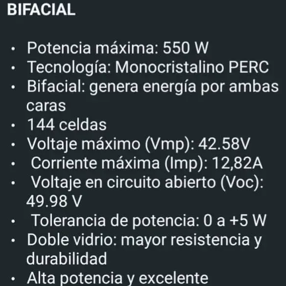 Panel solar bifacial Boviet Solar 550w's photo #1
