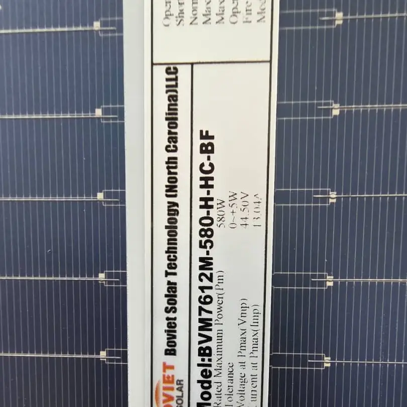 Panel solar bifacial Boviet Solar 580w's photo #1