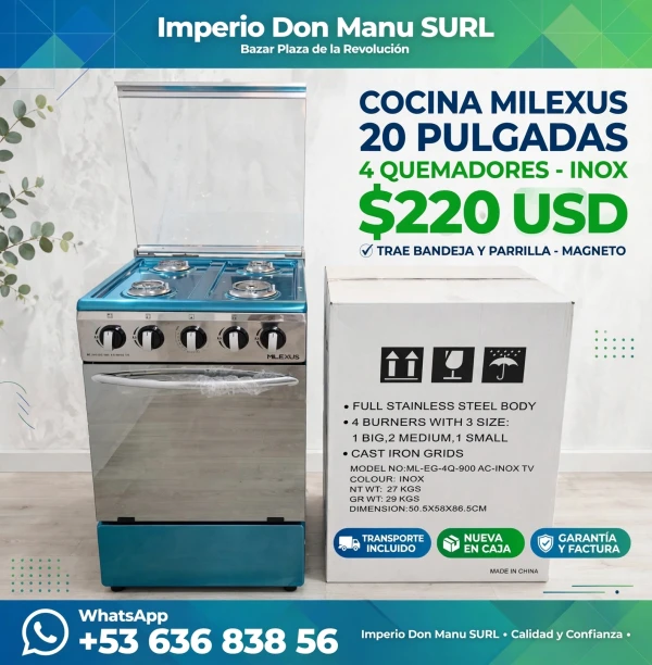 Cocina de Gas Milexus de 20 pulgadas's foto | Don Manu |  BizneCubano