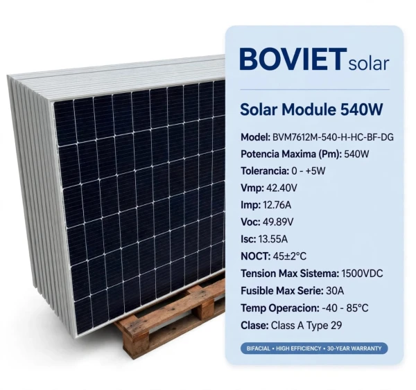 Panel solar bifacial Boviet Solar 540w's foto | Don Manu |  BizneCubano