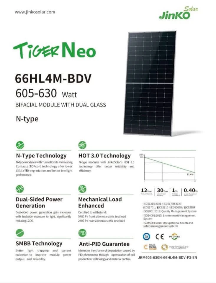 Panel solar bifacial Jinko Solar 630w's foto | Don Manu |  BizneCubano