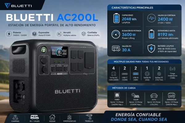 Estación de energía portátil Bluetti AC200L's foto | Don Manu |  BizneCubano